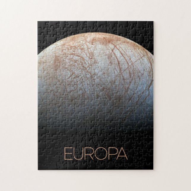 Quebra-cabeça Espaço Exterior, Cosmos, Sistema Solar, Lua Europa (Vertical)