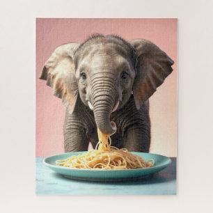Quebra-cabeça Espaguete de Comida de Elefante para Bebês