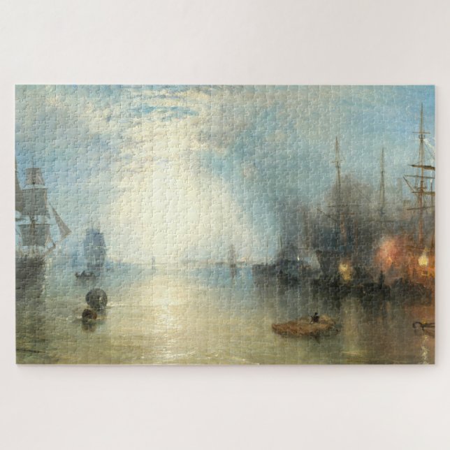 Quebra-cabeça Espancando em carvão, William Turner Art Jigsera Q (Horizontal)