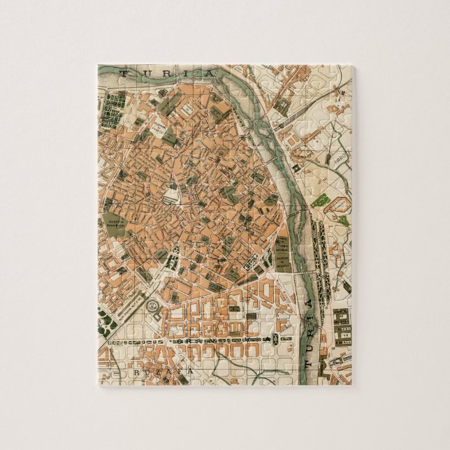 Quebra-cabeça Espanha 1904 de Valência (Vertical)