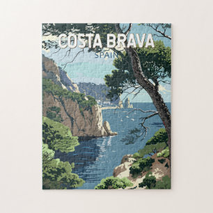 Quebra-cabeça Espanha Art da Viagem Costa Brava
