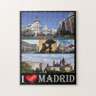 Quebra-cabeça Espanha - Madrid - Eu Amo -