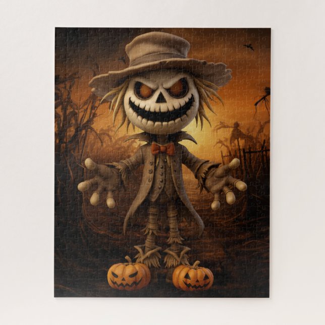 Quebra-cabeça Espantalho de Halloween (Vertical)
