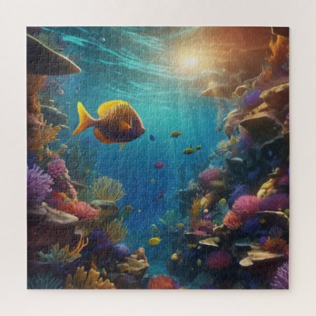 Quebra-cabeça Espécies Vibrantes do Mar (Vertical)