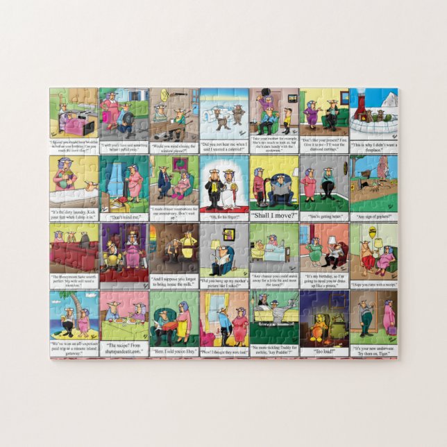 Quebra-cabeça Especticks Engraçados Casamento Humor Quebra-cabeç (Horizontal)