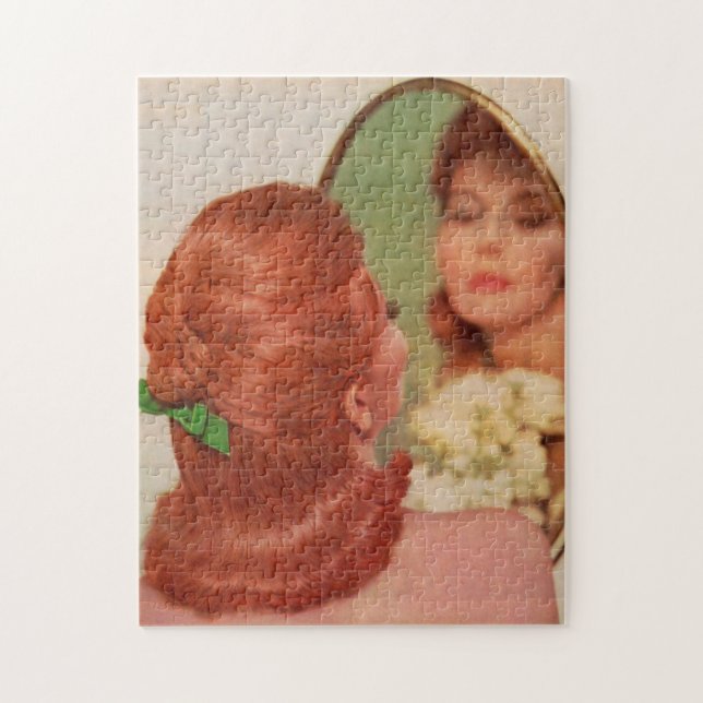 Quebra-cabeça espelho na parede (Vertical)