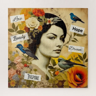 Quebra-cabeça Esperança, Amor, Beleza, Senhora do Sonho Vintage
