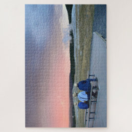 Quebra-cabeça Esperando pelo velho gênio fiel do Sunset