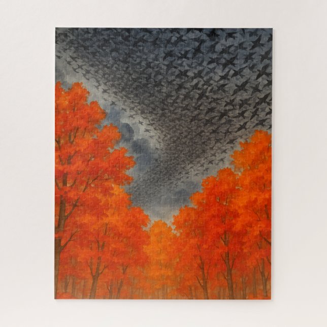 Quebra-cabeça Espetáculo aéreo do "Passenger Pigeon Autumn" (Vertical)