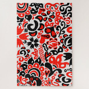 Quebra-cabeça Espetáculo floral de arte popular ucraniana