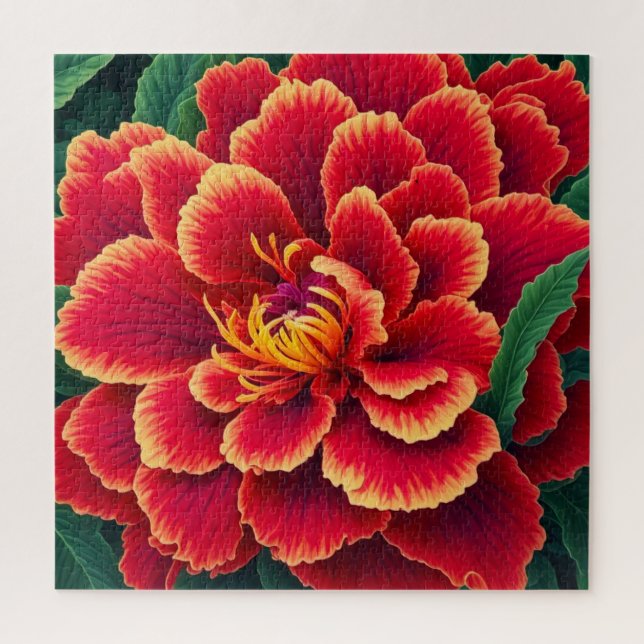 Quebra-cabeça Espiral da Flor Vibrante (Vertical)