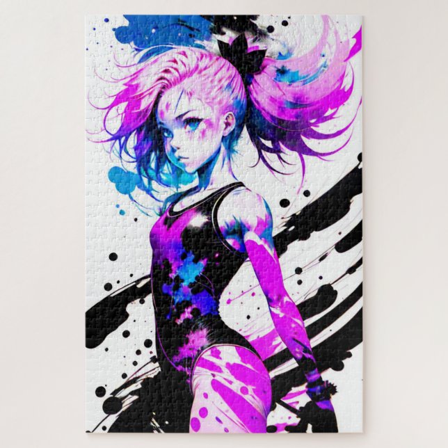 Quebra-cabeça Espírito Abstrato de ginástica do ginasta (Vertical)