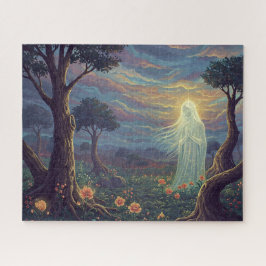 Quebra-cabeça Espírito Angélico Rezando no Santo Jardim Desconhe