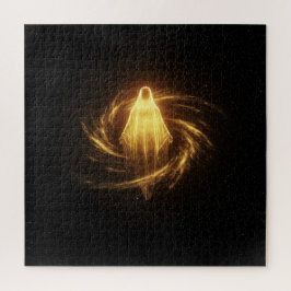 Quebra-cabeça Espírito Energético Grelha na Escuridão do Univers