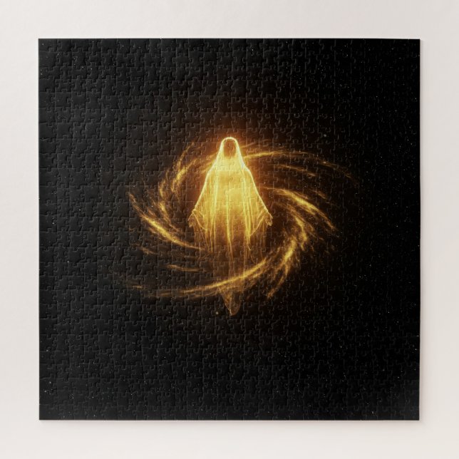 Quebra-cabeça Espírito Energético Grelha na Escuridão do Univers (Vertical)