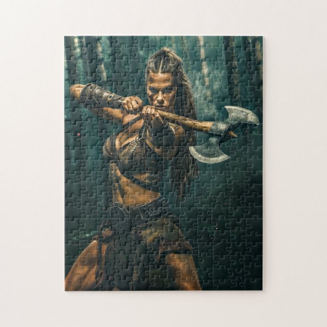 Quebra-cabeça Espírito Guerreiro de Viking Woman Channeling (Vertical)