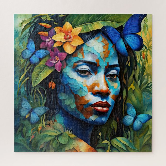 Quebra-cabeça Espírito Orquídeo "Yarumi" - Mulheres Na Amazônia (Vertical)