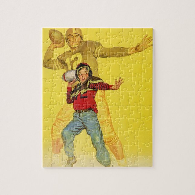 Quebra-cabeça Esportes Antigos, Garoto como Futuro Mariscal de C (Vertical)