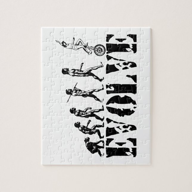 Quebra-cabeça Esportes da evolução do Unicycle do Unicyclist de (Vertical)