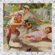 Esportes Vintage, Crianças Jogam Baseball Stickbal