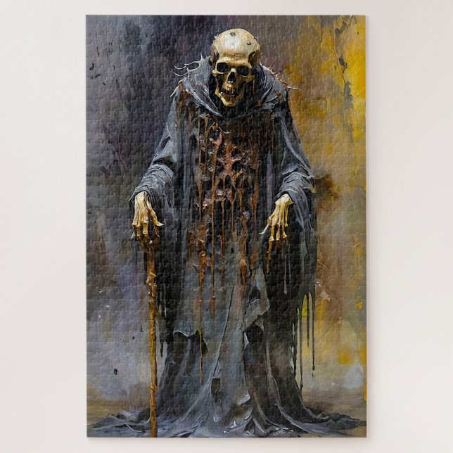 Quebra-cabeça Esqueleto assustador (Vertical)