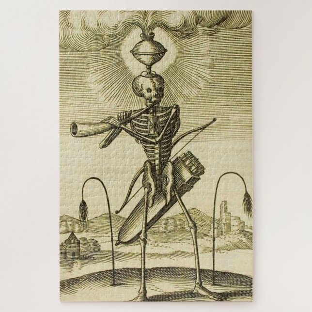 Quebra-cabeça esqueleto ocupado (Vertical)