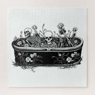 Quebra-cabeça Esqueletos no caixão