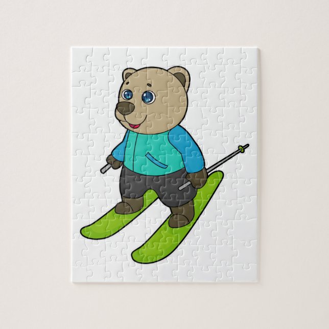 Quebra-cabeça Esquiador de Urso Esqui (Vertical)