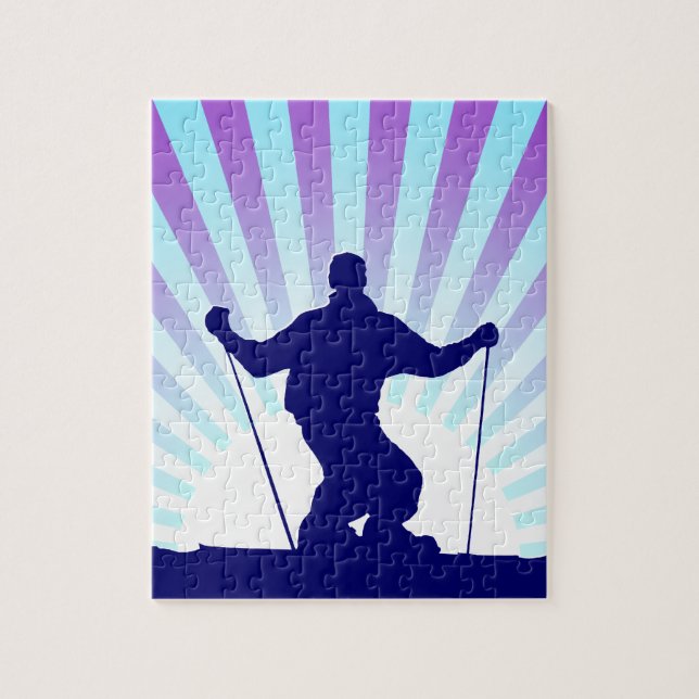 Quebra-cabeça esquiador em declive (Vertical)