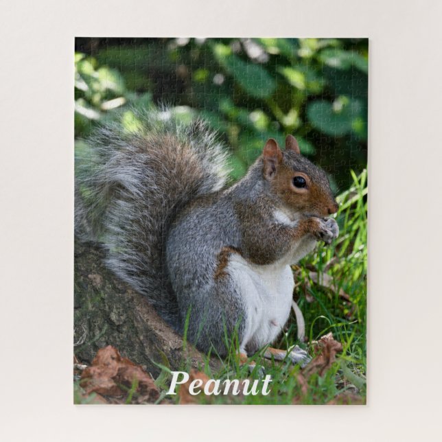 Quebra-cabeça Esquilo de Cinzas Personalizado (Vertical)