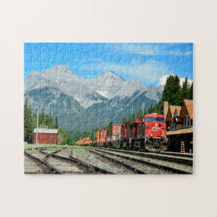 Quebra-cabeça Estação de Trem Banff Alberta.