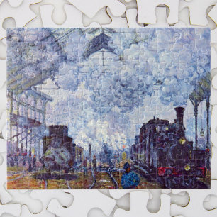 Quebra-cabeça Estação de Trem Gare Saint-Lazare por Claude Monet