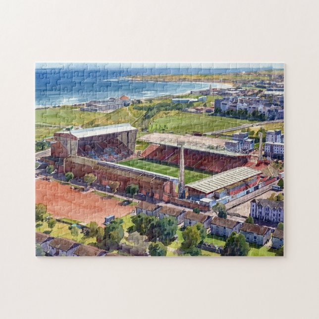 Quebra-cabeça Estádio histórico Pittodrie Aberdeen (Horizontal)