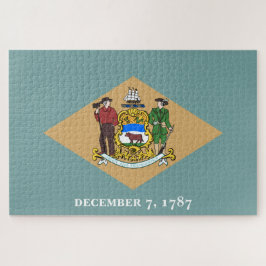 Quebra-cabeça Estado de bandeira de Delaware (DE, EUA)