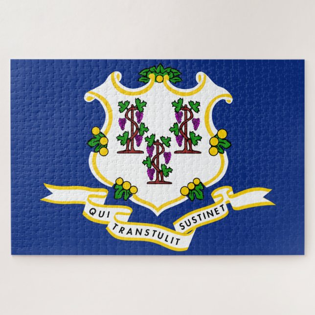 Quebra-cabeça Estado de bandeira do Connecticut (Horizontal)