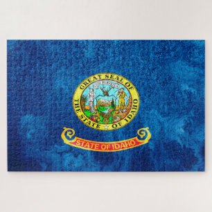 Quebra-cabeça Estado de Idaho Flag Grunge