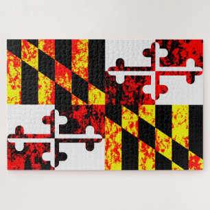 Quebra-cabeça Estado de Maryland Pop Art