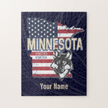 Estado do Minnesota Estados Unidos Mapa Vintage EU