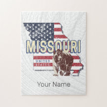 Estado do Missouri United States Retro Map Vintage
