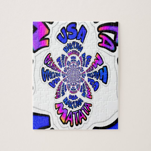 Quebra-cabeça Estados Unidos Uma bela design de citação de texto (Vertical)