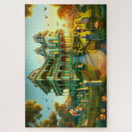 Quebra-cabeça Estate assombrado "Raven's Roost" Creepy Dusk