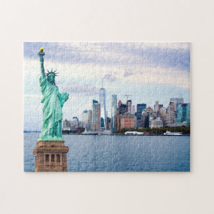 Quebra-cabeça Estátua da Liberdade com o World Trade Center