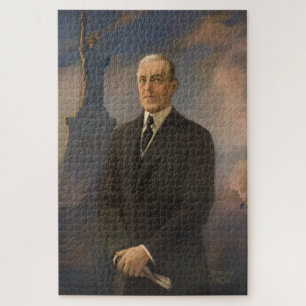 Quebra-cabeça Estátua da Liberdade e Presidente Woodrow Wilson