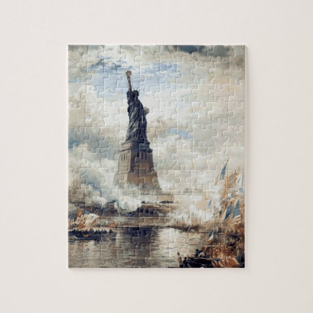 Quebra-cabeça Estátua da Liberdade Revelando 1886 (Vertical)