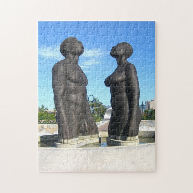 Quebra-cabeça Estátua da Redenção Jamaica. (Vertical)