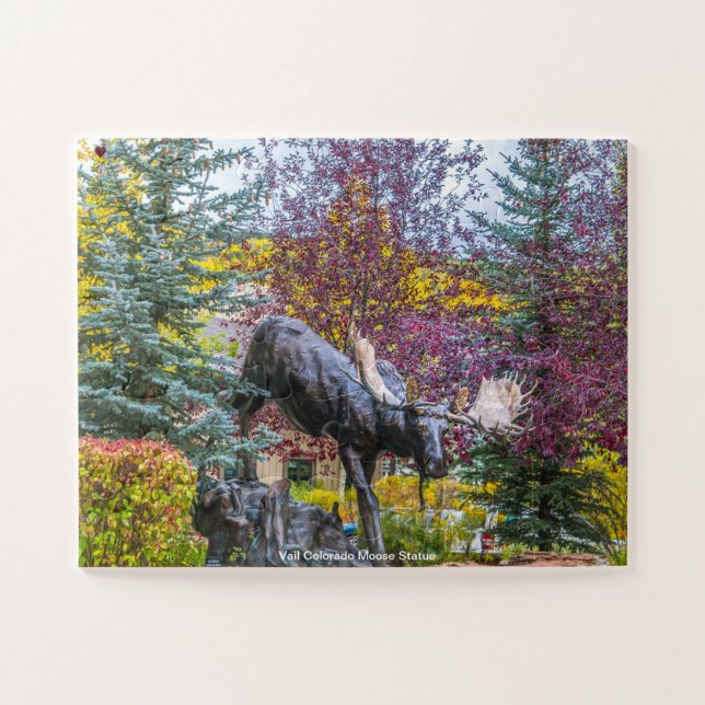 Quebra-cabeça Estátua de Alce Vail Colorado (Horizontal)