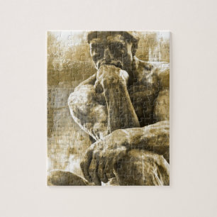Quebra-cabeça Estátua de bronze afligida Auguste Rodin o