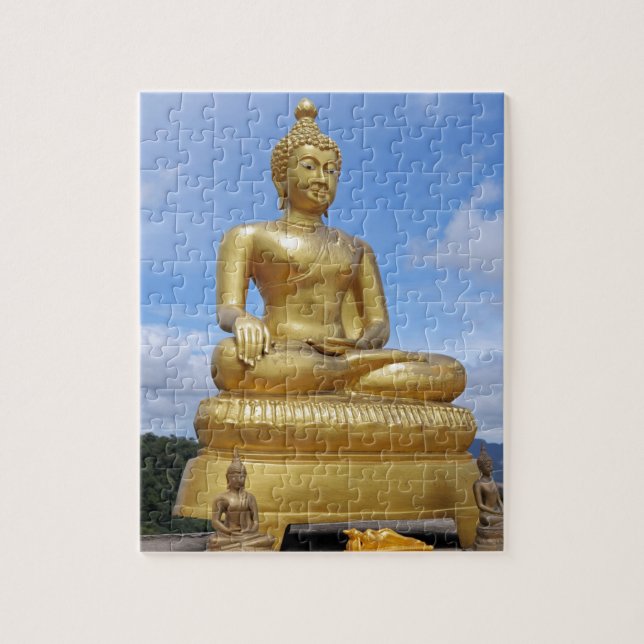 Quebra-cabeça estátua de Buda dourado (Vertical)