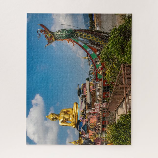 Quebra-cabeça Estátua de Buda em barco no rio Mekhong (Vertical)