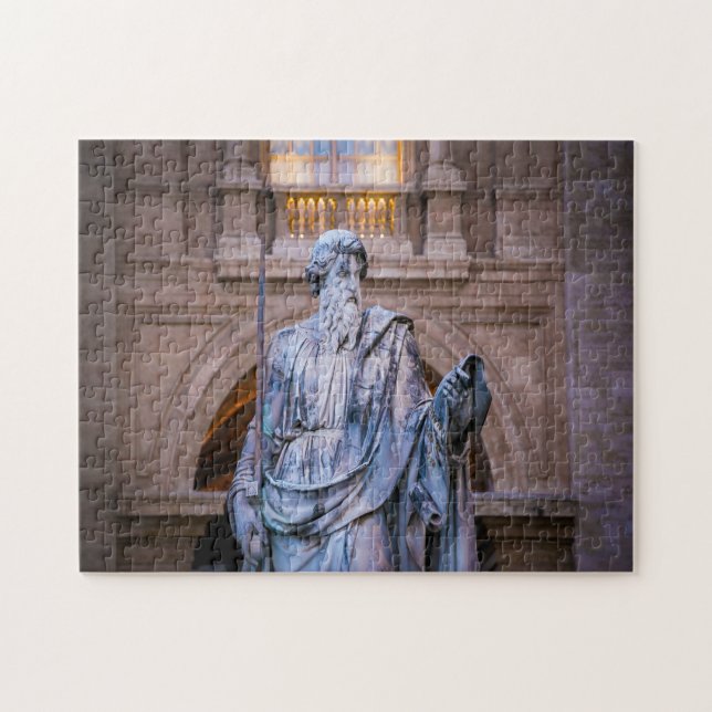 Quebra-cabeça Estátua de São Paulo Roma. (Horizontal)